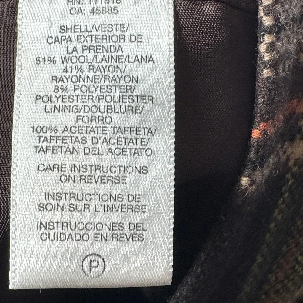 Michael Michael Kors‎ Women's 4 Brown Plaid Wool Blend Pencil Short Skirt Career